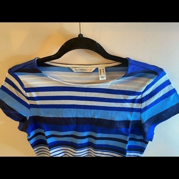 IsaacāmizrahiāLiveāEssentialsĀ stripedāT-shirtāXS - Picture 2 of 5